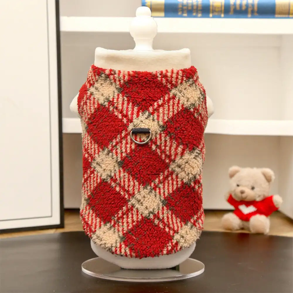Plaid Comfortable Warm Plush Dog Sweater Suitable For All Breeds of Dogs – Dog Apparel… | Petix pet supplies for dogs and cats