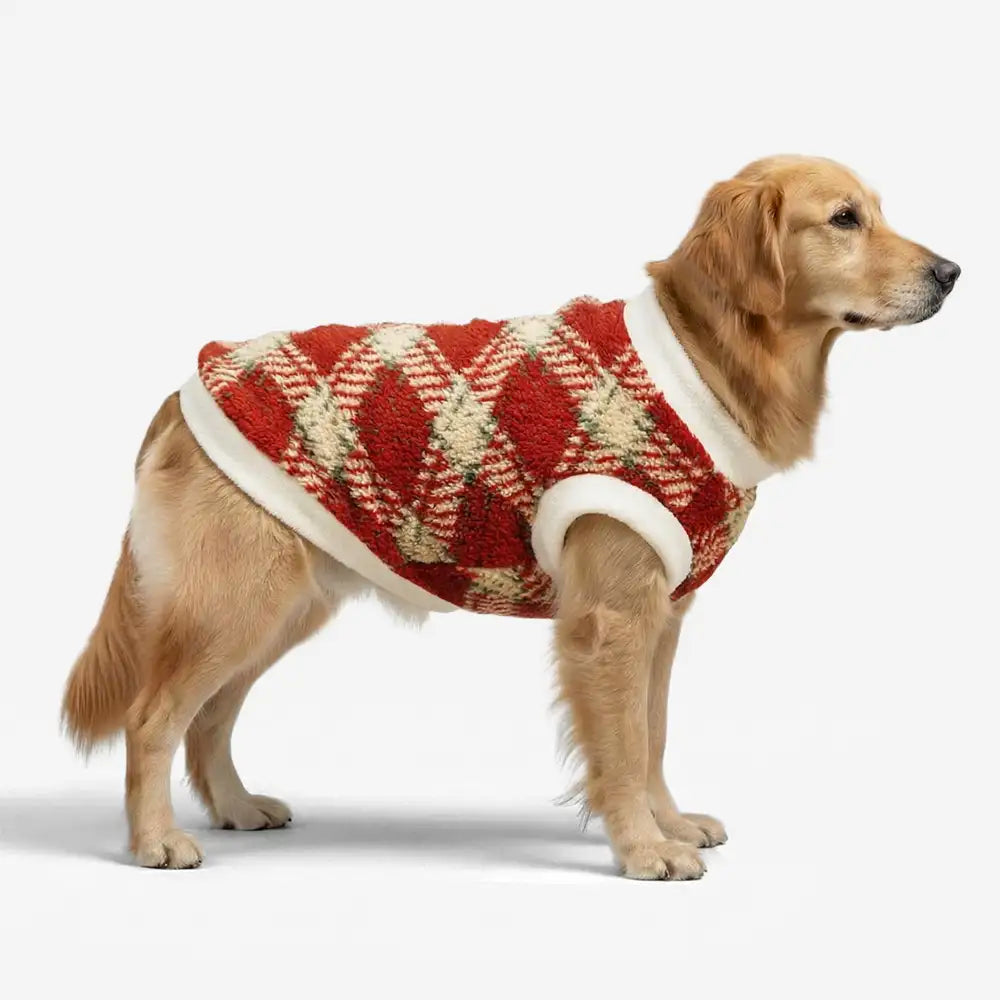Plaid Comfortable Warm Plush Dog Sweater Suitable For All Breeds of Dogs – Dog Apparel… | Petix pet supplies for dogs and cats