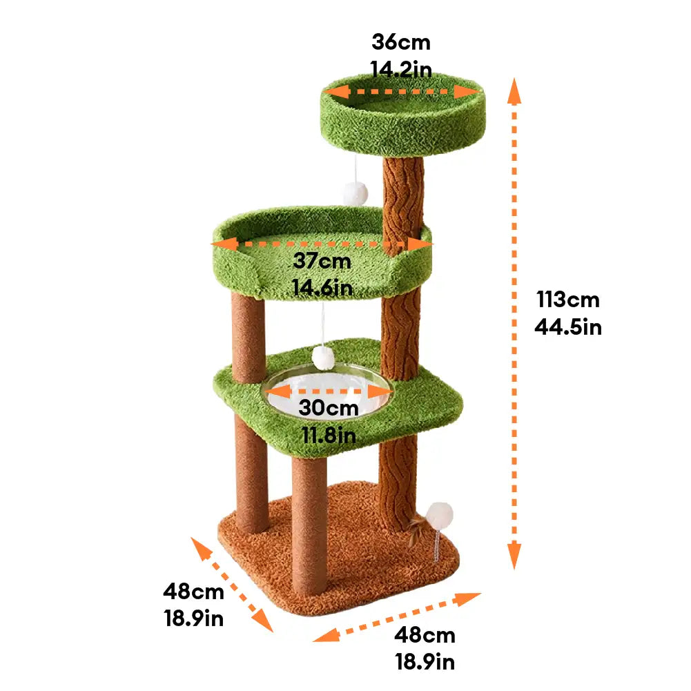 Playful Multi-Level Plush Activity Center  Cat Tree with Space Capsule – Cat Tree (vie… | Petix pet supplies for dogs and cats