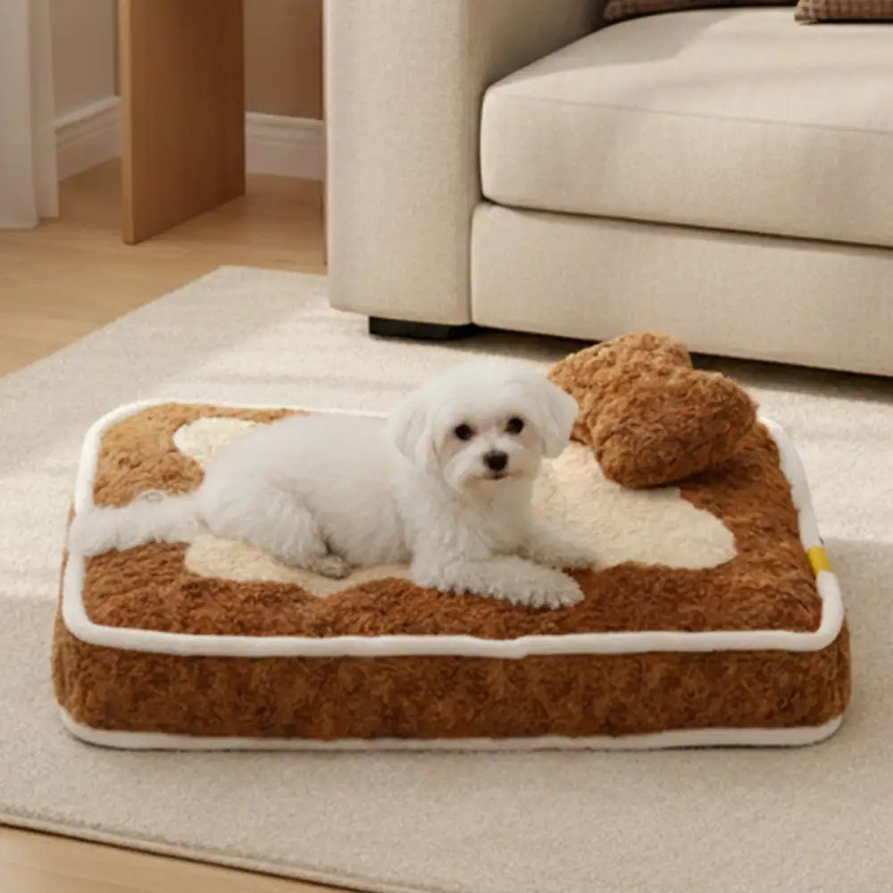Plush Color-Blocked Creative Bolster Pet Bed – Dog Beds (view 10) | Petix pet supplies for dogs and cats