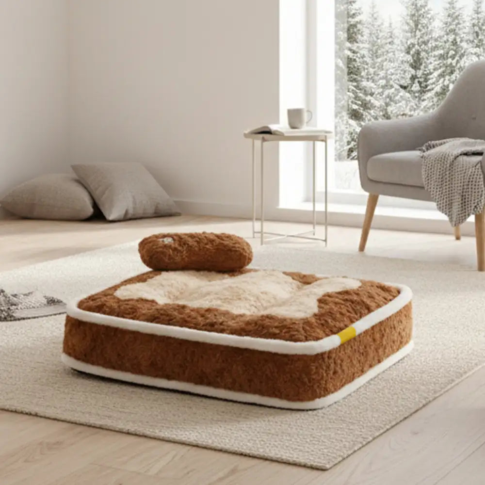 Plush Color-Blocked Creative Bolster Pet Bed – Dog Beds (view 13) | Petix pet supplies for dogs and cats