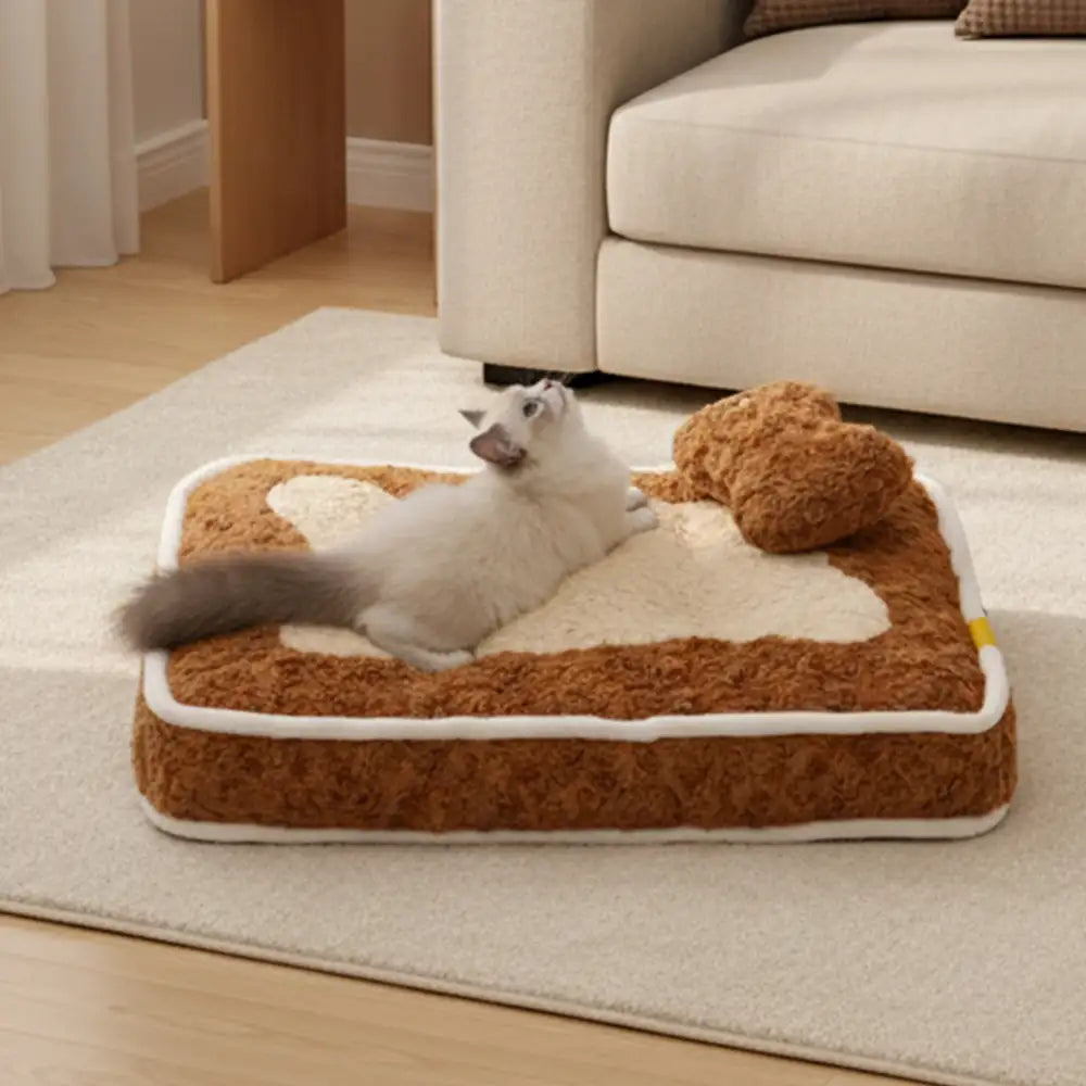 Plush Color-Blocked Creative Bolster Pet Bed – Dog Beds (view 9) | Petix pet supplies for dogs and cats