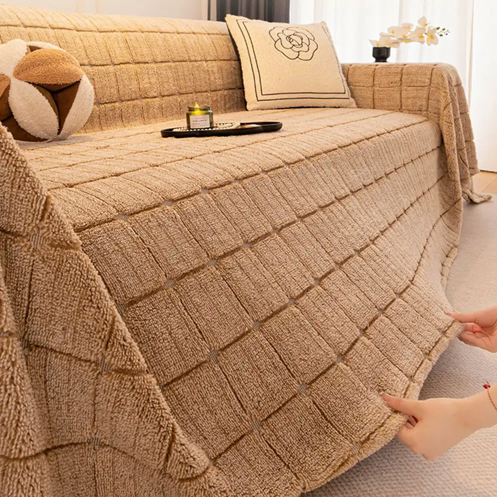 Plush Quilted Classic Checkered Comfortable Thickened Couch Cover – Couch Cover (view… | Petix pet supplies for dogs and cats
