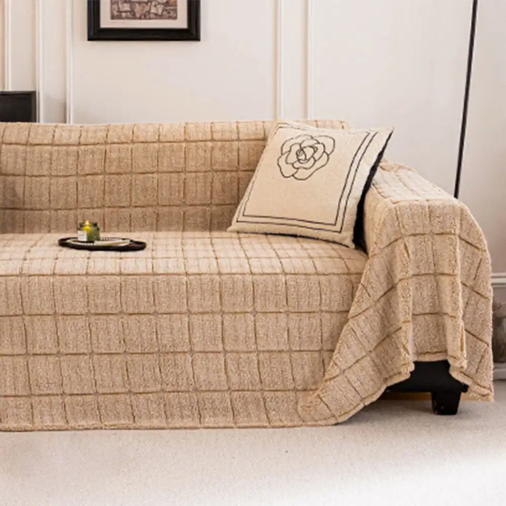 Plush Quilted Classic Checkered Comfortable Thickened Couch Cover – Couch Cover (view… | Petix pet supplies for dogs and cats