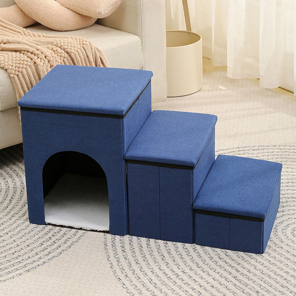 Portable Multi-Functional Foldable Dog Stairs with Storage and Condo – Dog Stairs (vie… | Petix pet supplies for dogs and cats