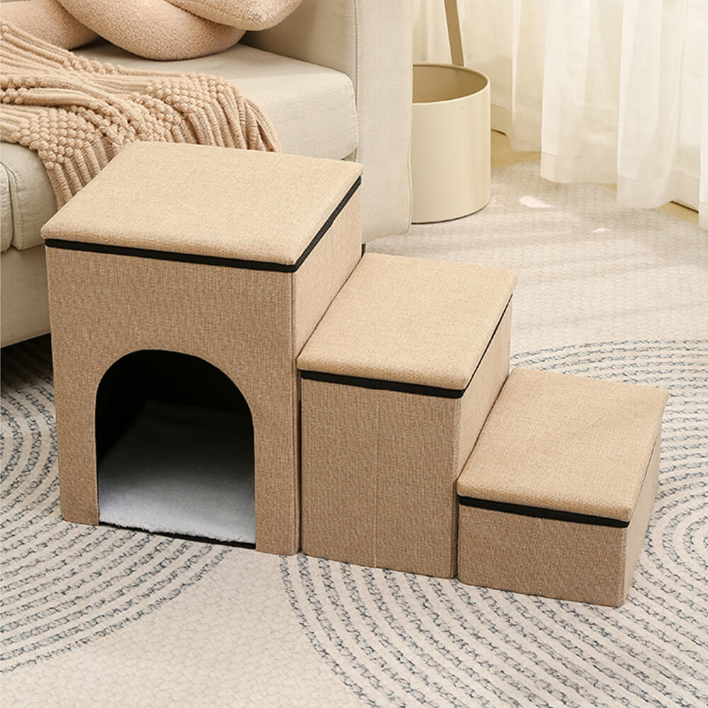 Portable Multi-Functional Foldable Dog Stairs with Storage and Condo – Dog Stairs (vie… | Petix pet supplies for dogs and cats
