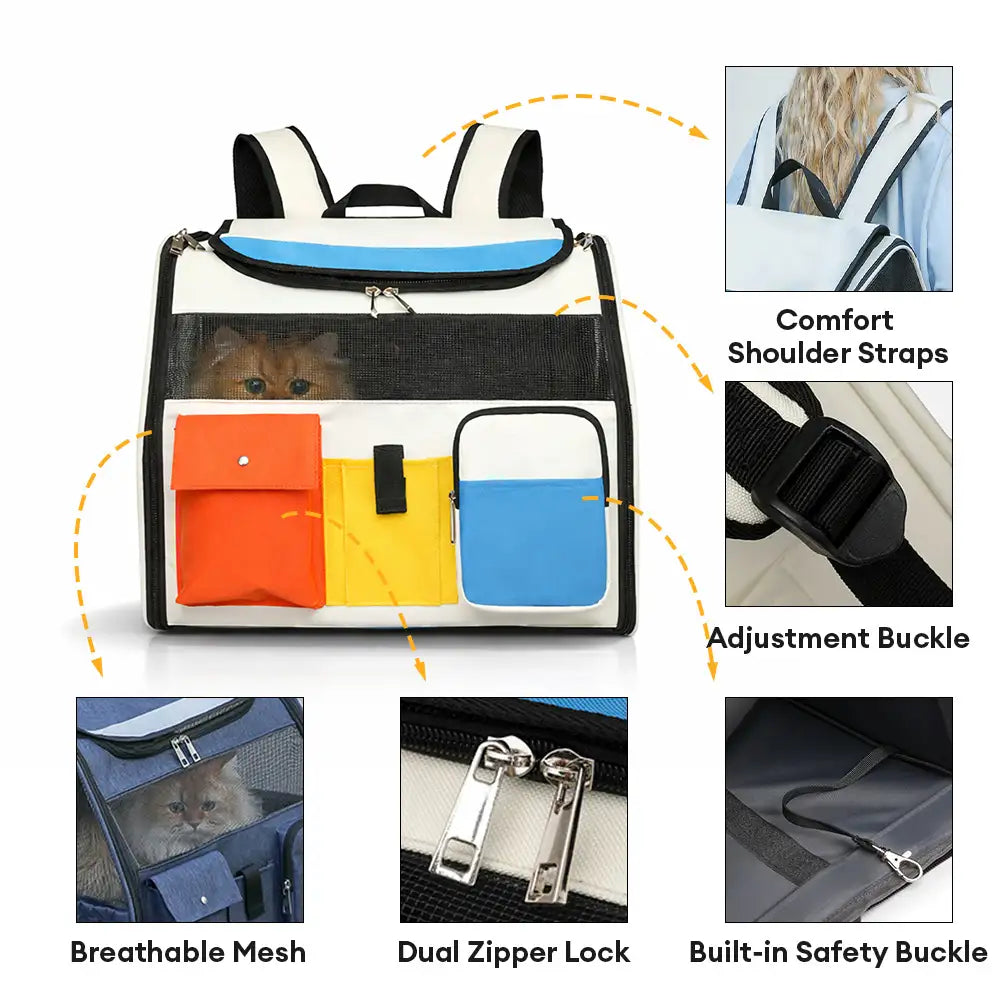 Portable Rolling Pet Backpack Carrier with Detachable Trolley Dog Cat Carrier – Pet Ca… | Petix pet supplies for dogs and cats