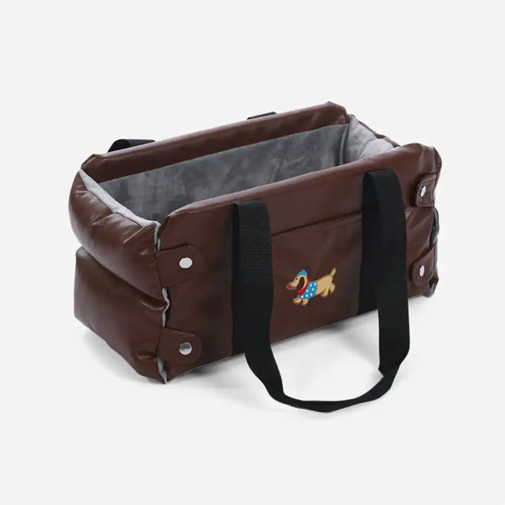 Portable Travel Faux Leather Waterproof Center Console Pet Car Seat – Dog Car Seat (vi… | Petix pet supplies for dogs and cats