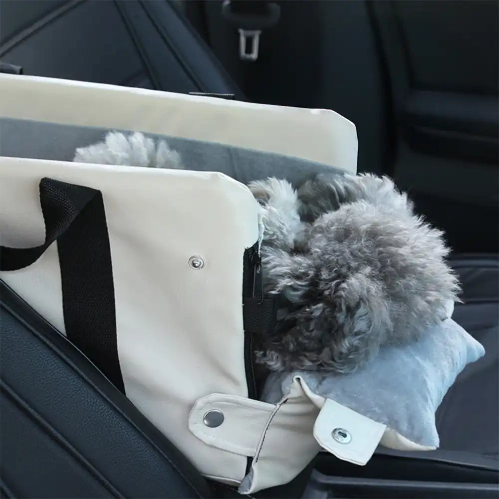 Portable Travel Faux Leather Waterproof Center Console Pet Car Seat – Dog Car Seat (vi… | Petix pet supplies for dogs and cats