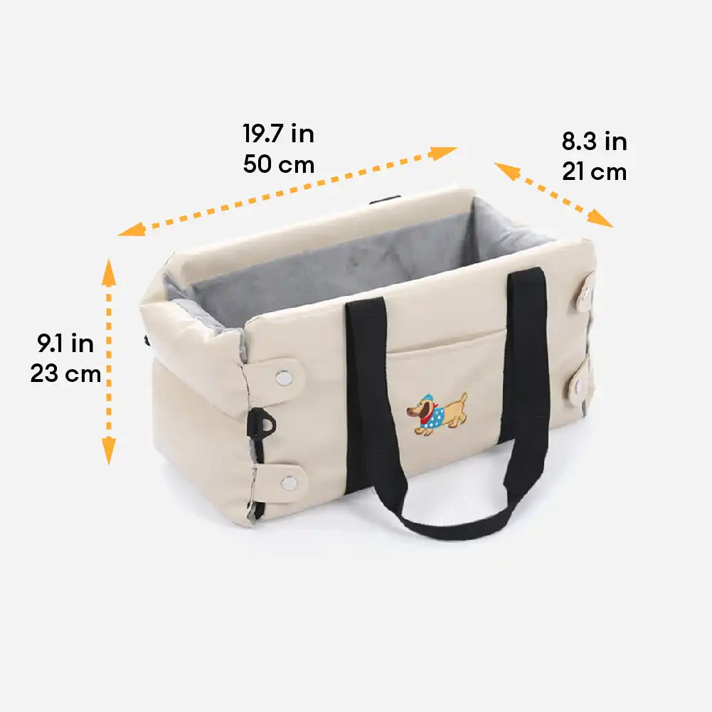 Portable Travel Faux Leather Waterproof Center Console Pet Car Seat – Dog Car Seat (vi… | Petix pet supplies for dogs and cats