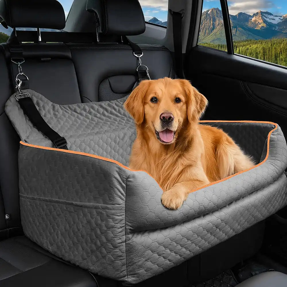 Portable Washable Travel Safety Large Dog Car Booster Seat Bed for Back Seat – Dog Car… | Petix pet supplies for dogs and cats