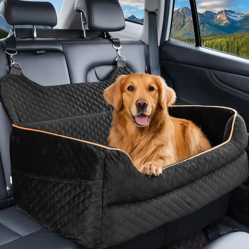 Portable Washable Travel Safety Large Dog Car Booster Seat Bed for Back Seat – Dog Car… | Petix pet supplies for dogs and cats