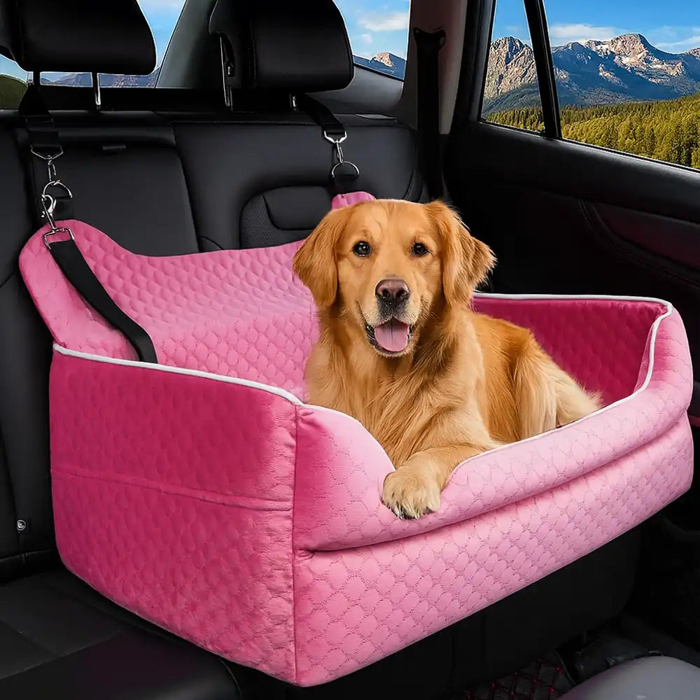 Portable Washable Travel Safety Large Dog Car Booster Seat Bed for Back Seat – Dog Car… | Petix pet supplies for dogs and cats