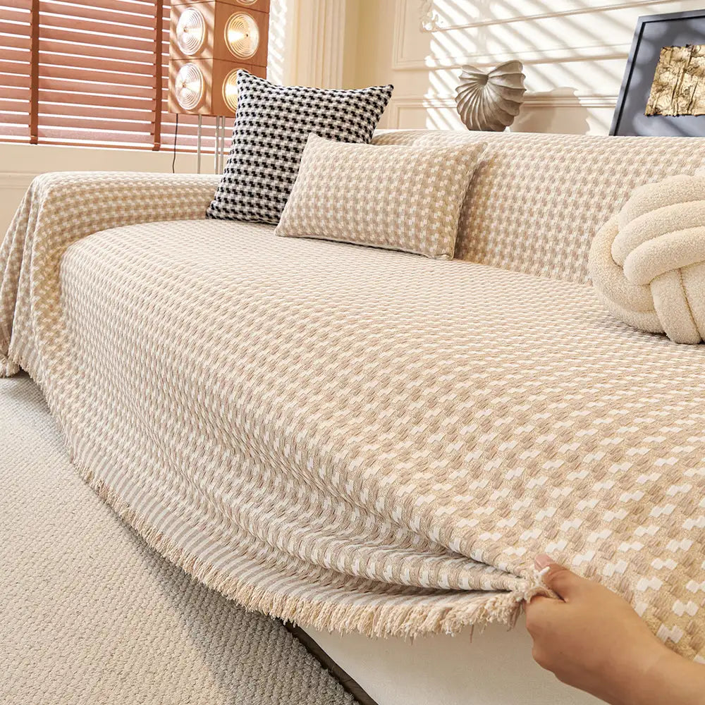 Puzzle Textured Chenille Scratch-Resistant Sofa Large Blanket Couch Cover – Couch Cove… | Petix pet supplies for dogs and cats