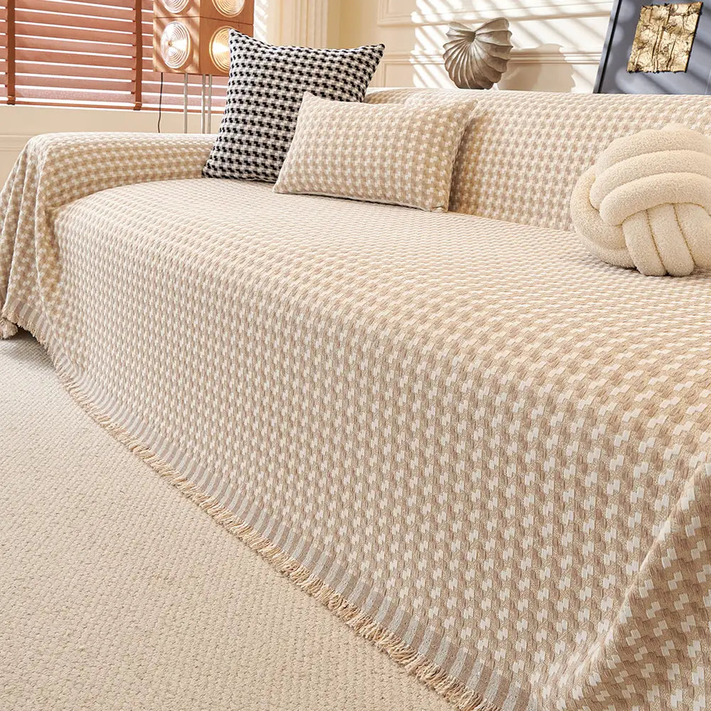 Puzzle Textured Chenille Scratch-Resistant Sofa Large Blanket Couch Cover – Couch Cove… | Petix pet supplies for dogs and cats