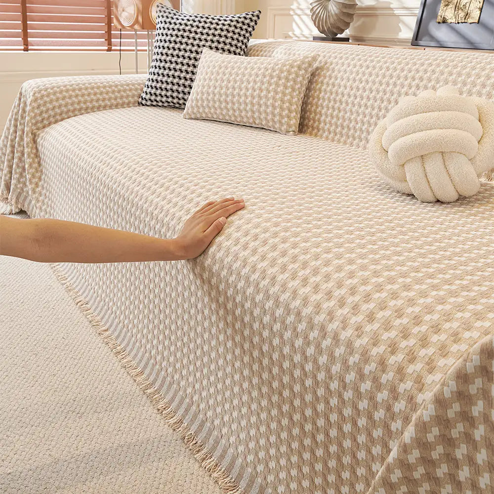 Puzzle Textured Chenille Scratch-Resistant Sofa Large Blanket Couch Cover – Couch Cove… | Petix pet supplies for dogs and cats