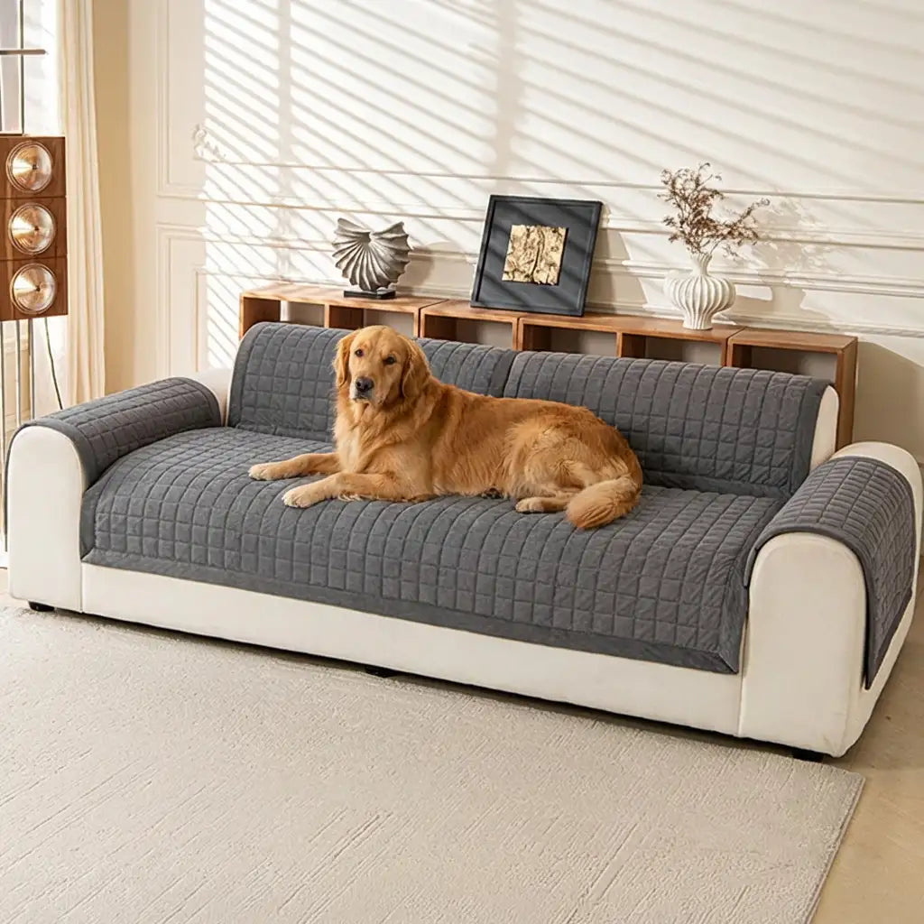 Quilted Square Simple Comfortable Sofa Protector Non-Slip Couch Cover – Couch Cover (v… | Petix pet supplies for dogs and cats