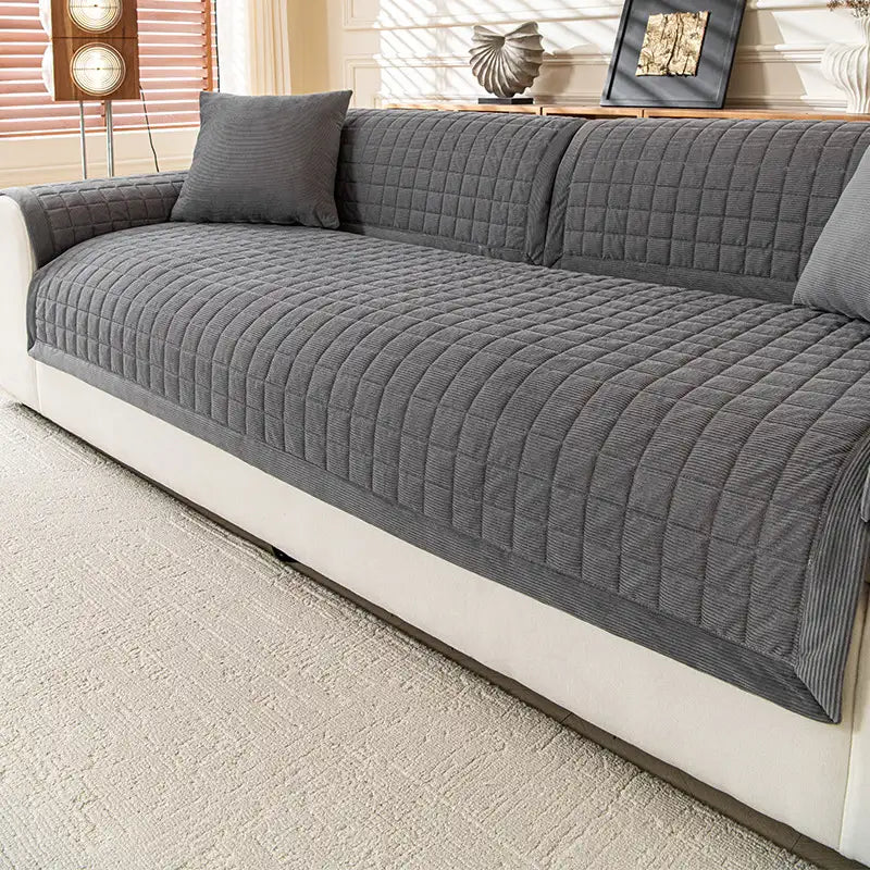 Quilted Square Simple Comfortable Sofa Protector Non-Slip Couch Cover – Couch Cover (v… | Petix pet supplies for dogs and cats