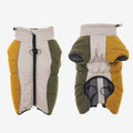 Retro Color-Block Fleece-Lined Warm Dog Coat with Leash Buckle – Dog Apparel (view 7) | Petix pet supplies for dogs and cats