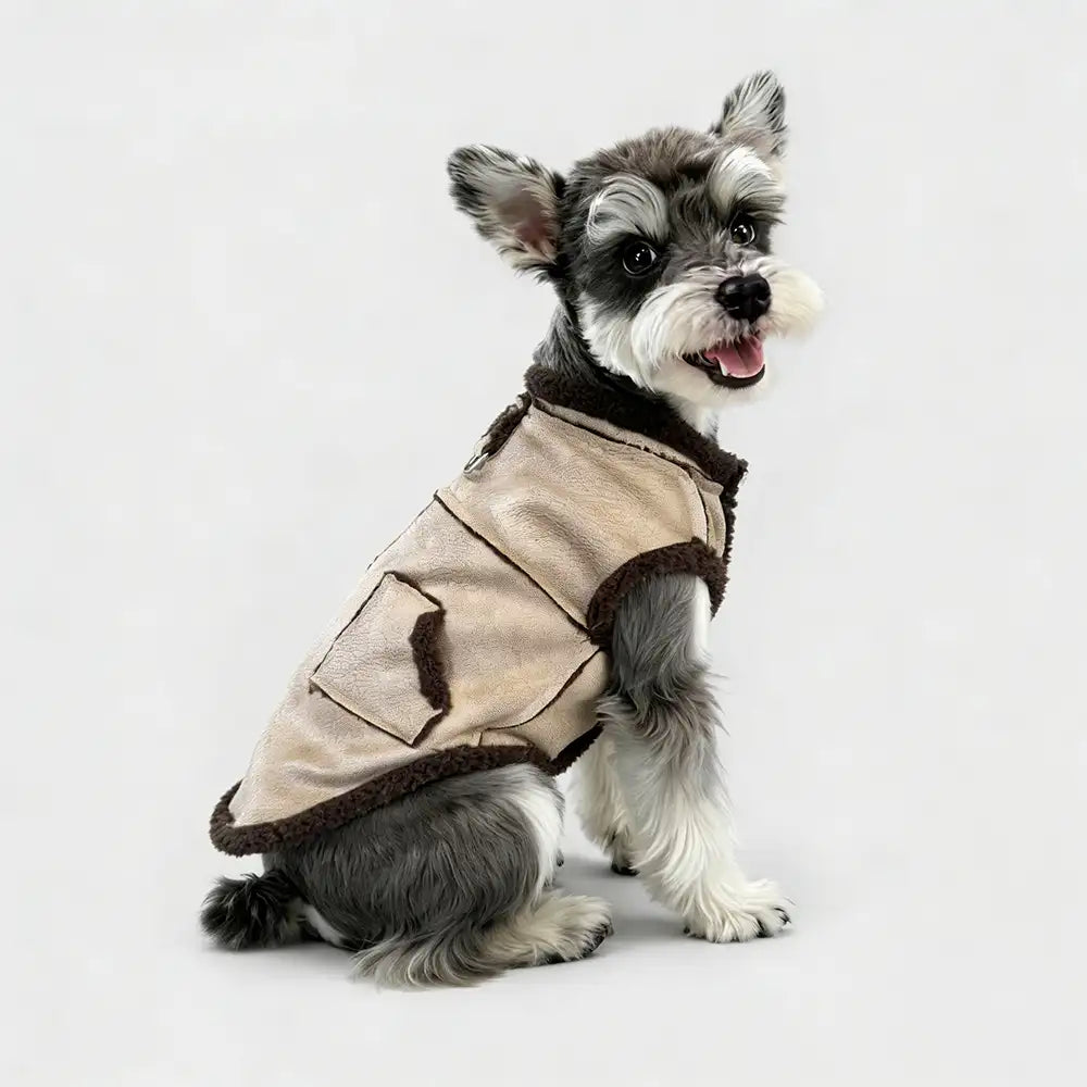 Retro Suede Dog Vest For Small Dogs – Dog Apparel (view 2) | Petix pet supplies for dogs and cats