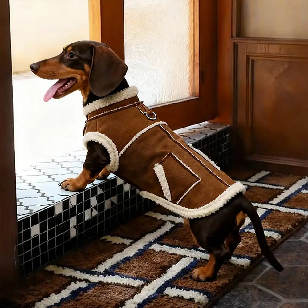 Retro Suede Dog Vest For Small Dogs – Dog Apparel (view 3) | Petix pet supplies for dogs and cats