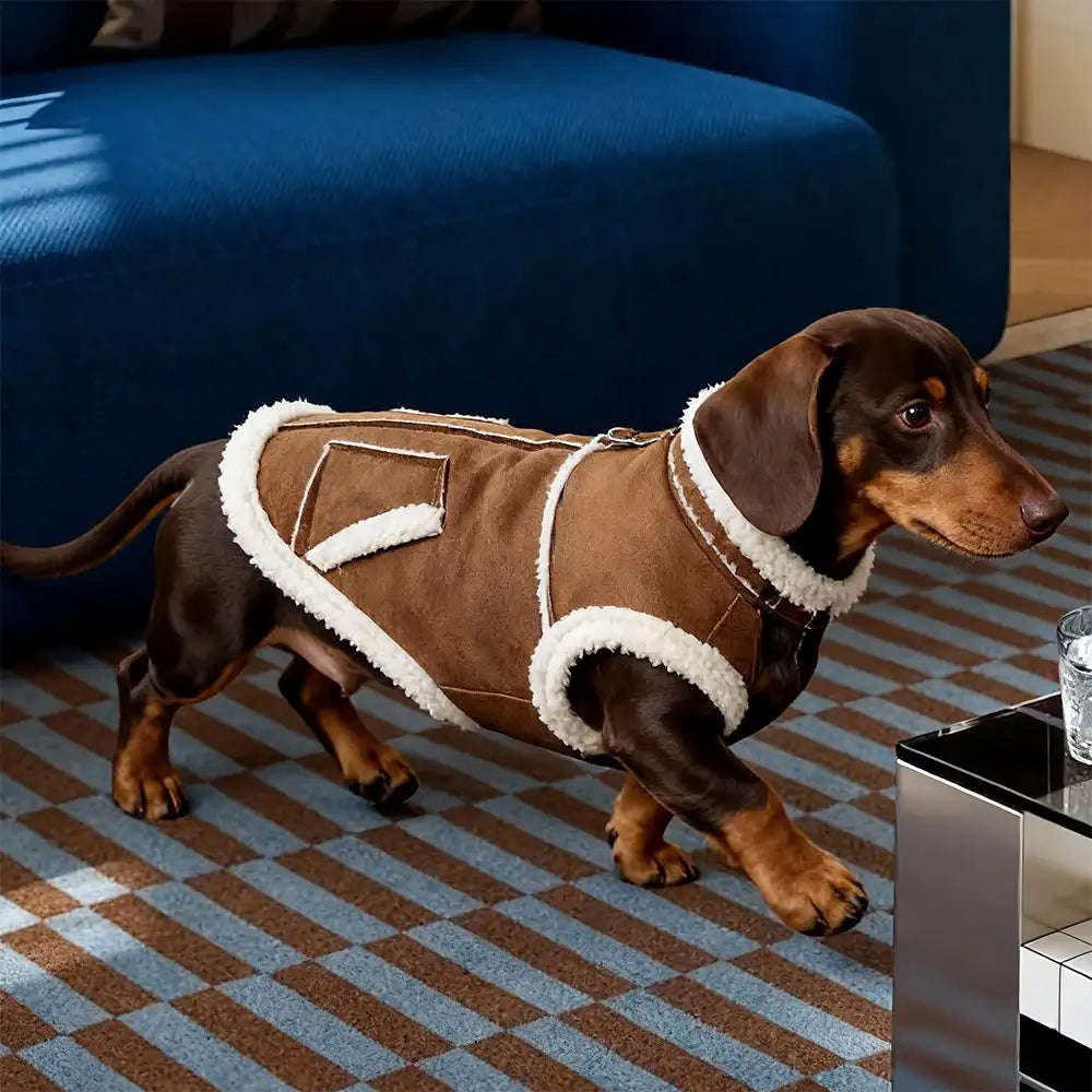 Retro Suede Dog Vest For Small Dogs – Dog Apparel (view 6) | Petix pet supplies for dogs and cats