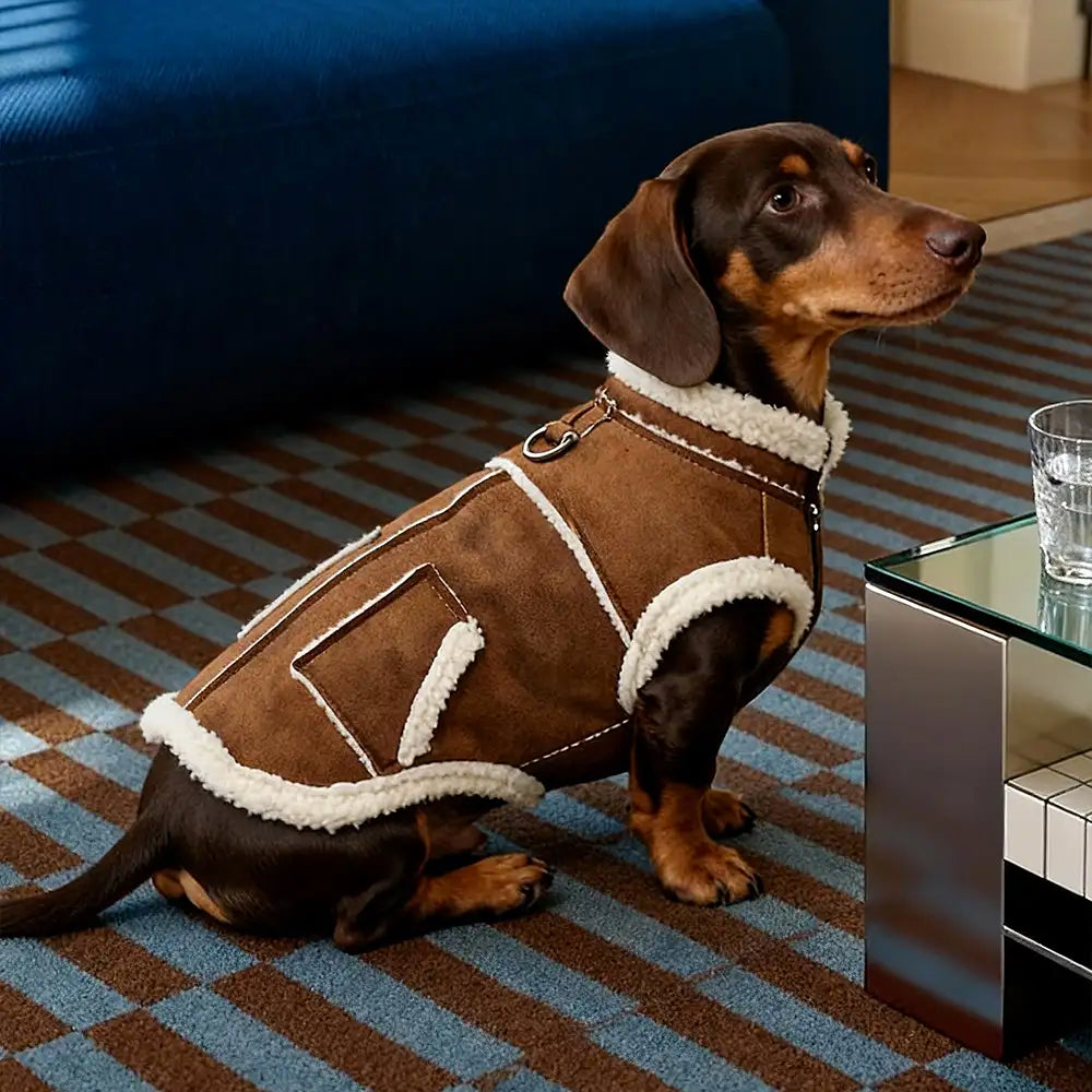 Retro Suede Dog Vest For Small Dogs – Dog Apparel (view 8) | Petix pet supplies for dogs and cats