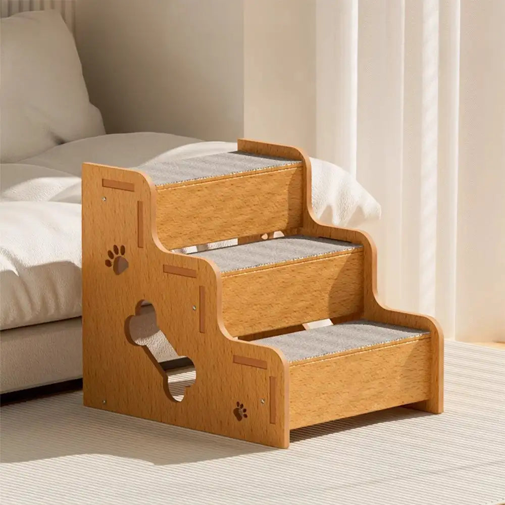 Safe Sturdy Wood Non-Slip Dog Ramp Stairs – Dog Stairs (view 10) | Petix pet supplies for dogs and cats