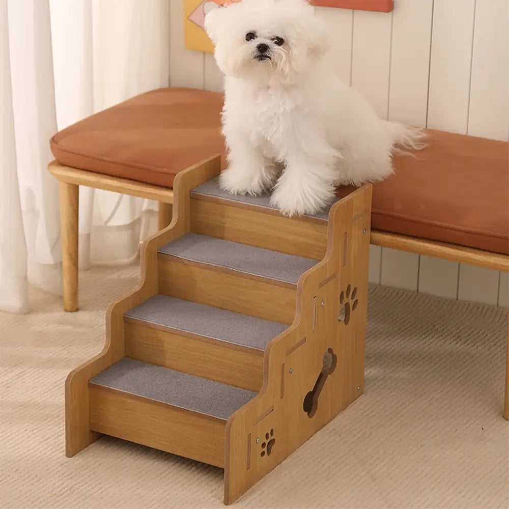 Safe Sturdy Wood Non-Slip Dog Ramp Stairs – Dog Stairs (view 12) | Petix pet supplies for dogs and cats