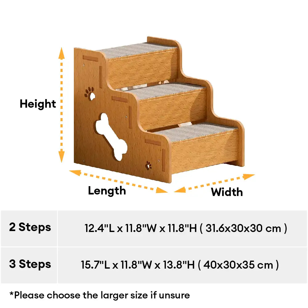 Safe Sturdy Wood Non-Slip Dog Ramp Stairs – Dog Stairs (view 8) | Petix pet supplies for dogs and cats