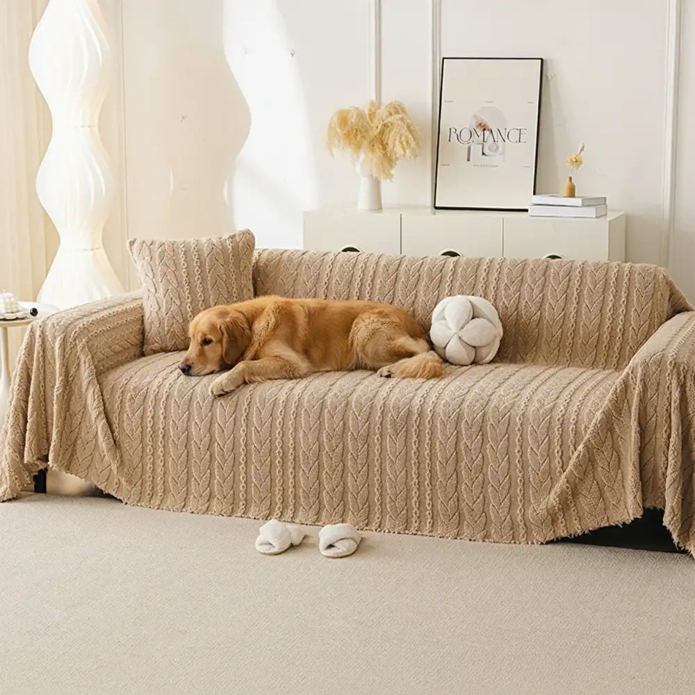 Simple Thickened Soft Fleece Fabric Sofa Protection Couch Cover – Couch Cover (view 2) | Petix pet supplies for dogs and cats
