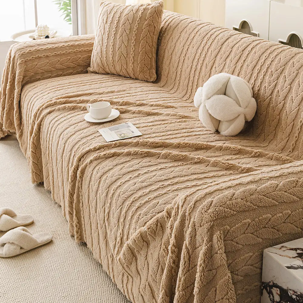 Simple Thickened Soft Fleece Fabric Sofa Protection Couch Cover – Couch Cover (view 6) | Petix pet supplies for dogs and cats