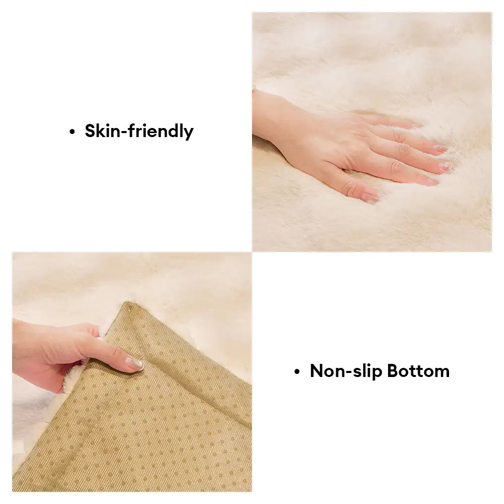 Soft Faux Rabbit Plush Thick Skin-Friendly Non-Slip Couch Cover – Couch Cover (view 16) | Petix pet supplies for dogs and cats