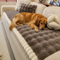 Soft Faux Rabbit Plush Thick Skin-Friendly Non-Slip Couch Cover – Couch Cover (view 4) | Petix pet supplies for dogs and cats