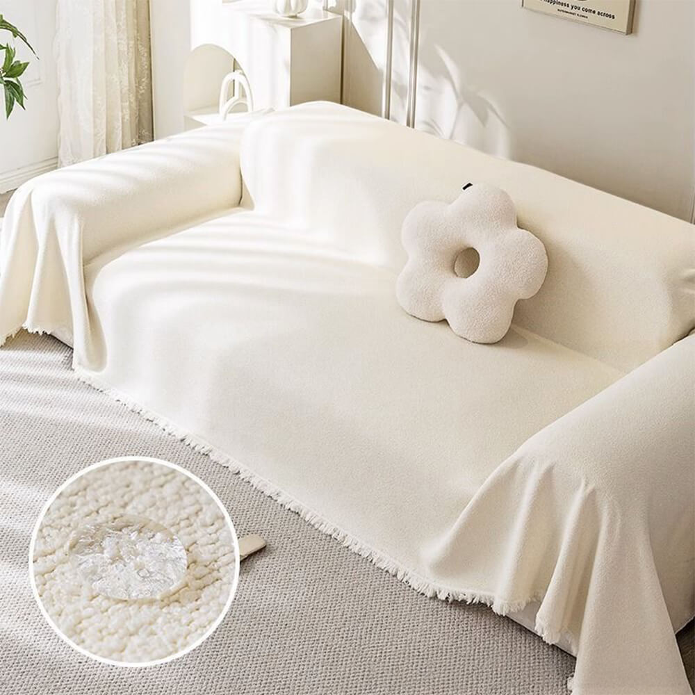 Soft Water-resistant Teddy Plush Throw Couch Cover – Couch Cover (main) | Petix pet supplies for dogs and cats