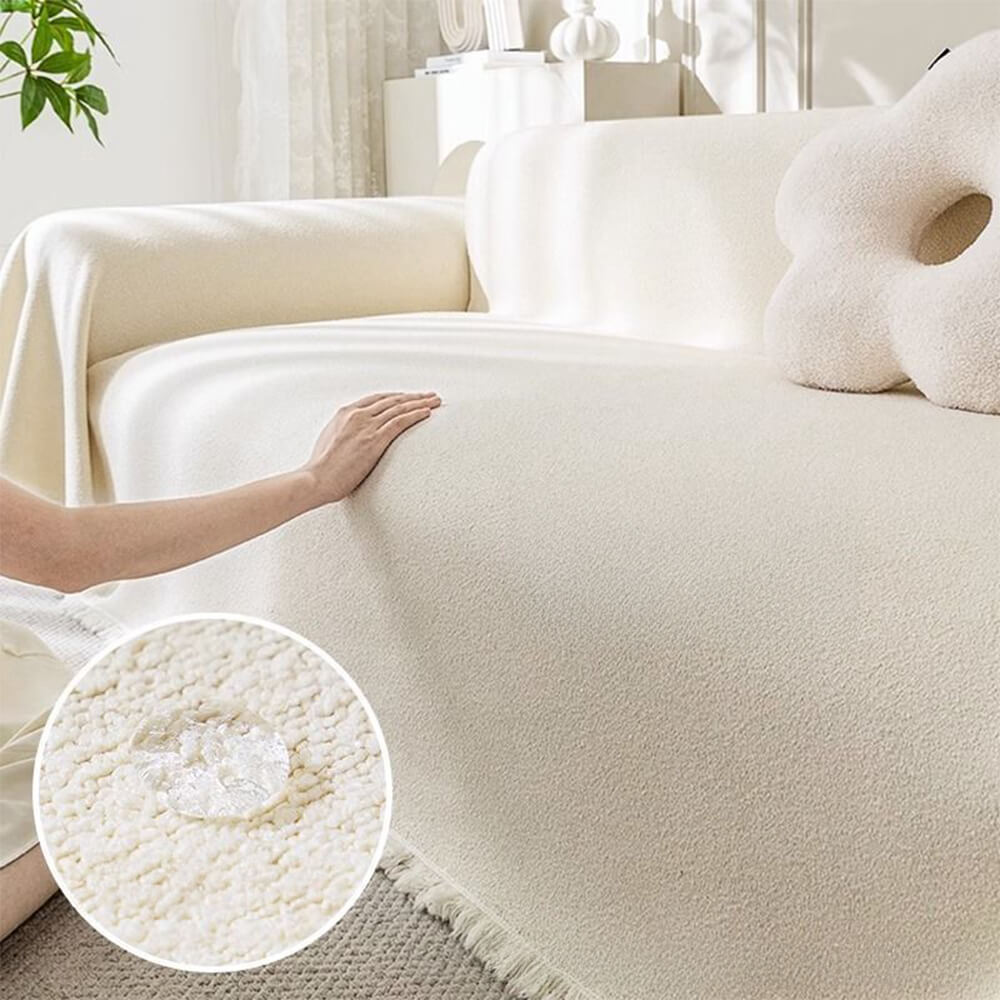 Soft Water-resistant Teddy Plush Throw Couch Cover – Couch Cover (view 3) | Petix pet supplies for dogs and cats