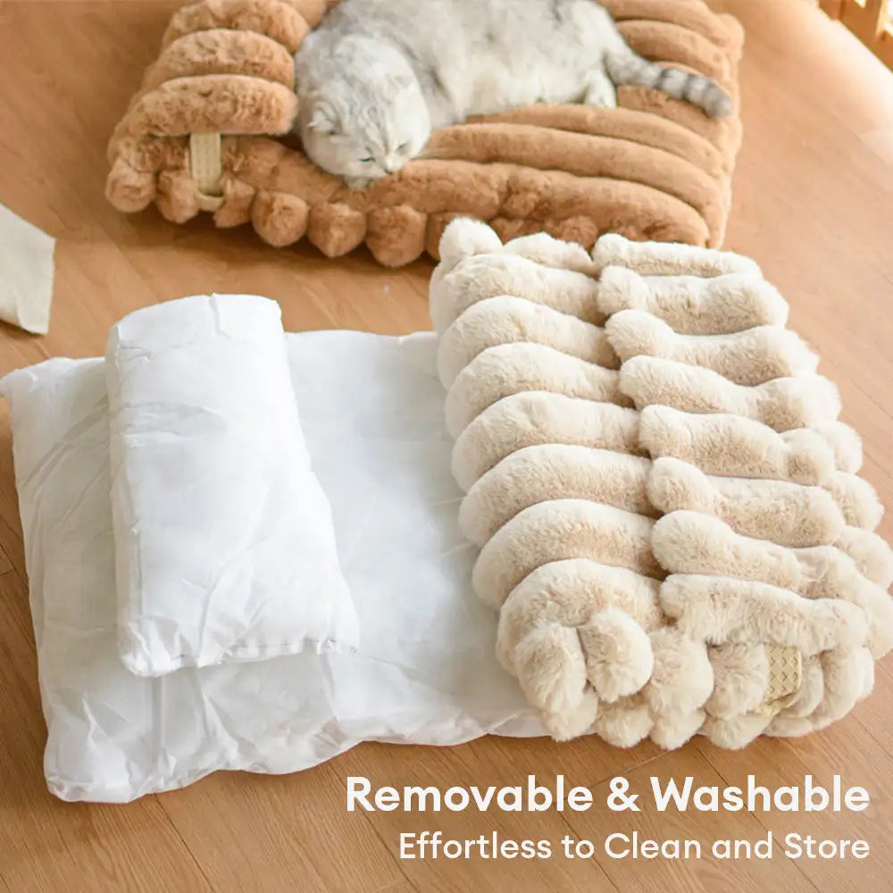 Softness Faux Rabbit Fur Warming Pillow Dog Bed - Cozy Cloud – Dog Beds (view 7) | Petix pet supplies for dogs and cats