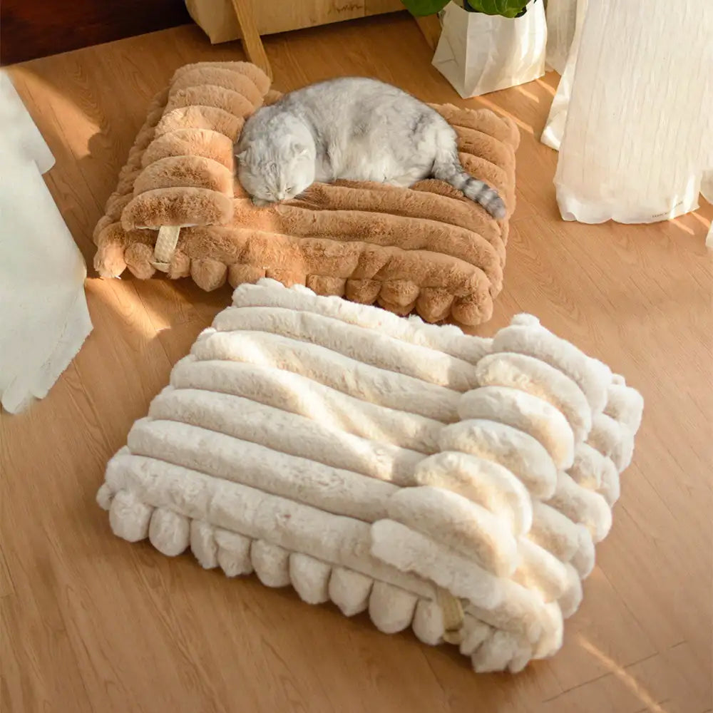 Softness Faux Rabbit Fur Warming Pillow Dog Bed - Cozy Cloud – Dog Beds (view 8) | Petix pet supplies for dogs and cats