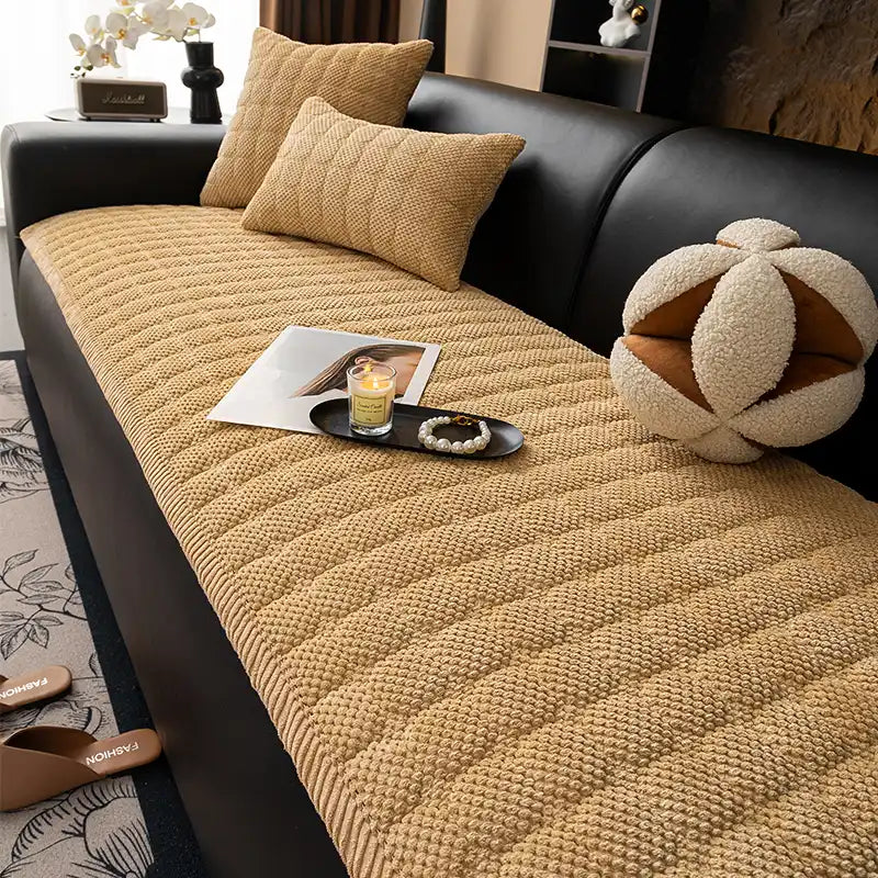 Square Corduroy Anti-Scratch Fabric Pet Friendly Non-Slip Couch Cover – Couch Cover (v… | Petix pet supplies for dogs and cats