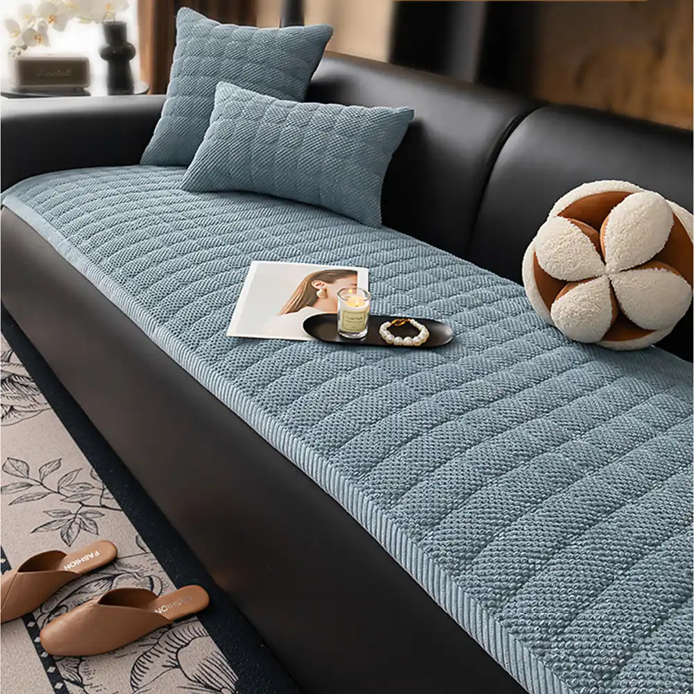 Square Corduroy Anti-Scratch Fabric Pet Friendly Non-Slip Couch Cover – Couch Cover (v… | Petix pet supplies for dogs and cats