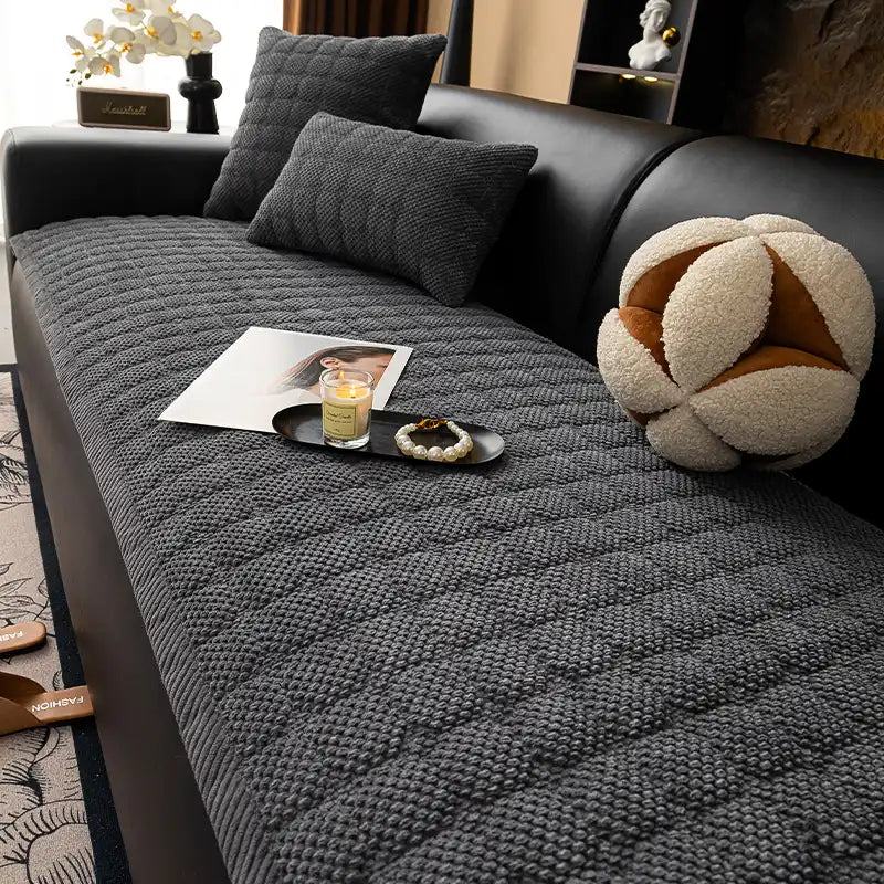 Square Corduroy Anti-Scratch Fabric Pet Friendly Non-Slip Couch Cover – Couch Cover (v… | Petix pet supplies for dogs and cats