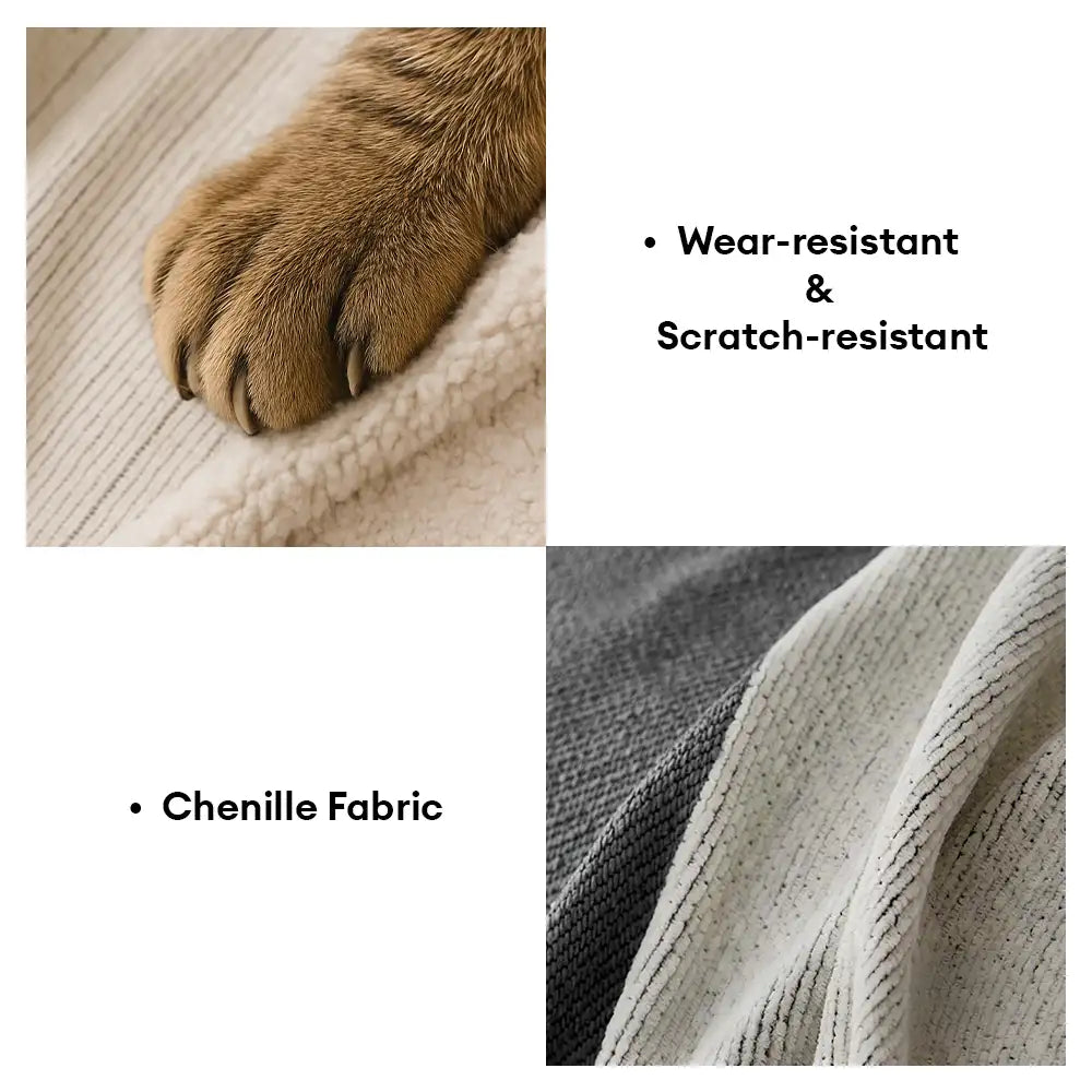 Stripe Art Scratch Resistant Chenille Multifunctional Sofa Protector Couch Cover – Cou… | Petix pet supplies for dogs and cats