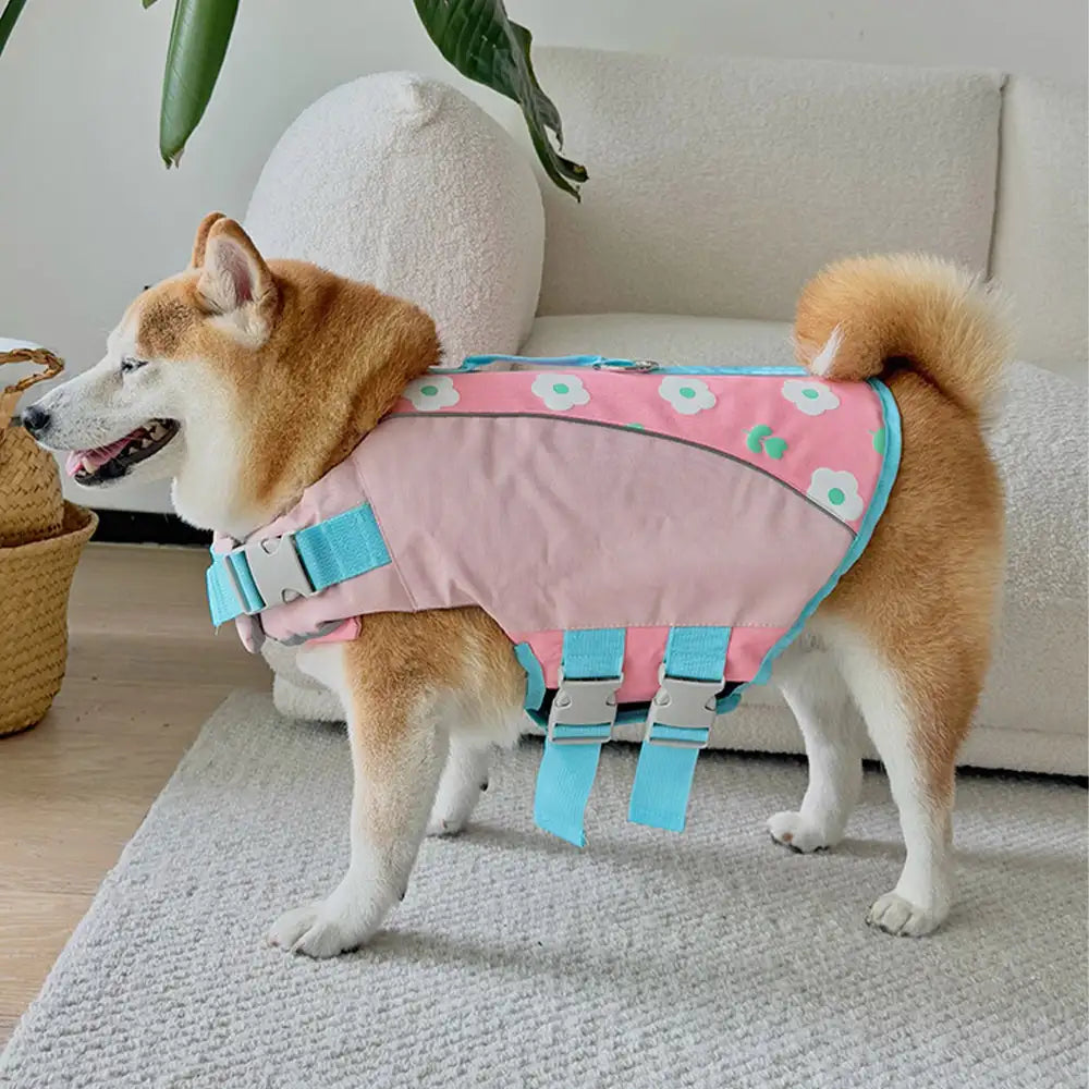 Stylish Color-Blocked Dog Life Jacket – Dog Apparel (view 7) | Petix pet supplies for dogs and cats