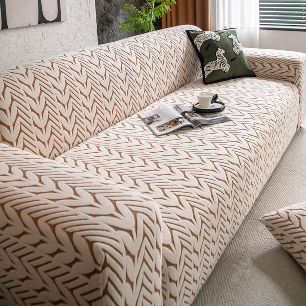 Textured Wheat Ear Pattern Jacquard Fleece Magic Couch Cover – Couch Cover (view 10) | Petix pet supplies for dogs and cats