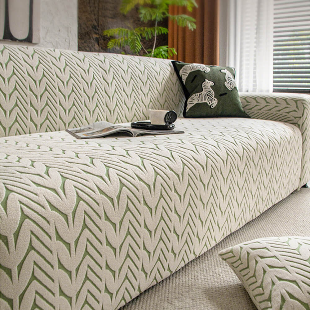 Textured Wheat Ear Pattern Jacquard Fleece Magic Couch Cover – Couch Cover (view 2) | Petix pet supplies for dogs and cats