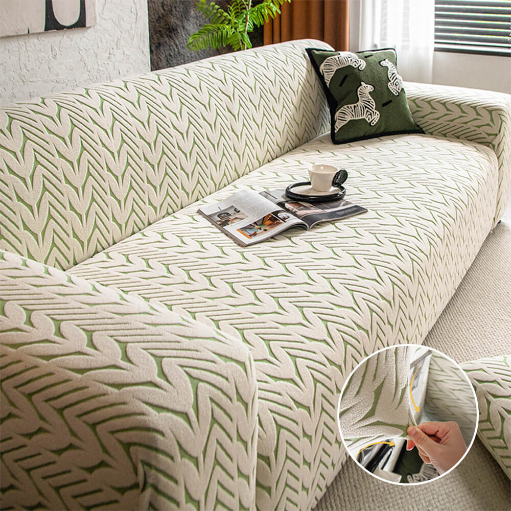 Textured Wheat Ear Pattern Jacquard Fleece Magic Couch Cover – Couch Cover (view 5) | Petix pet supplies for dogs and cats