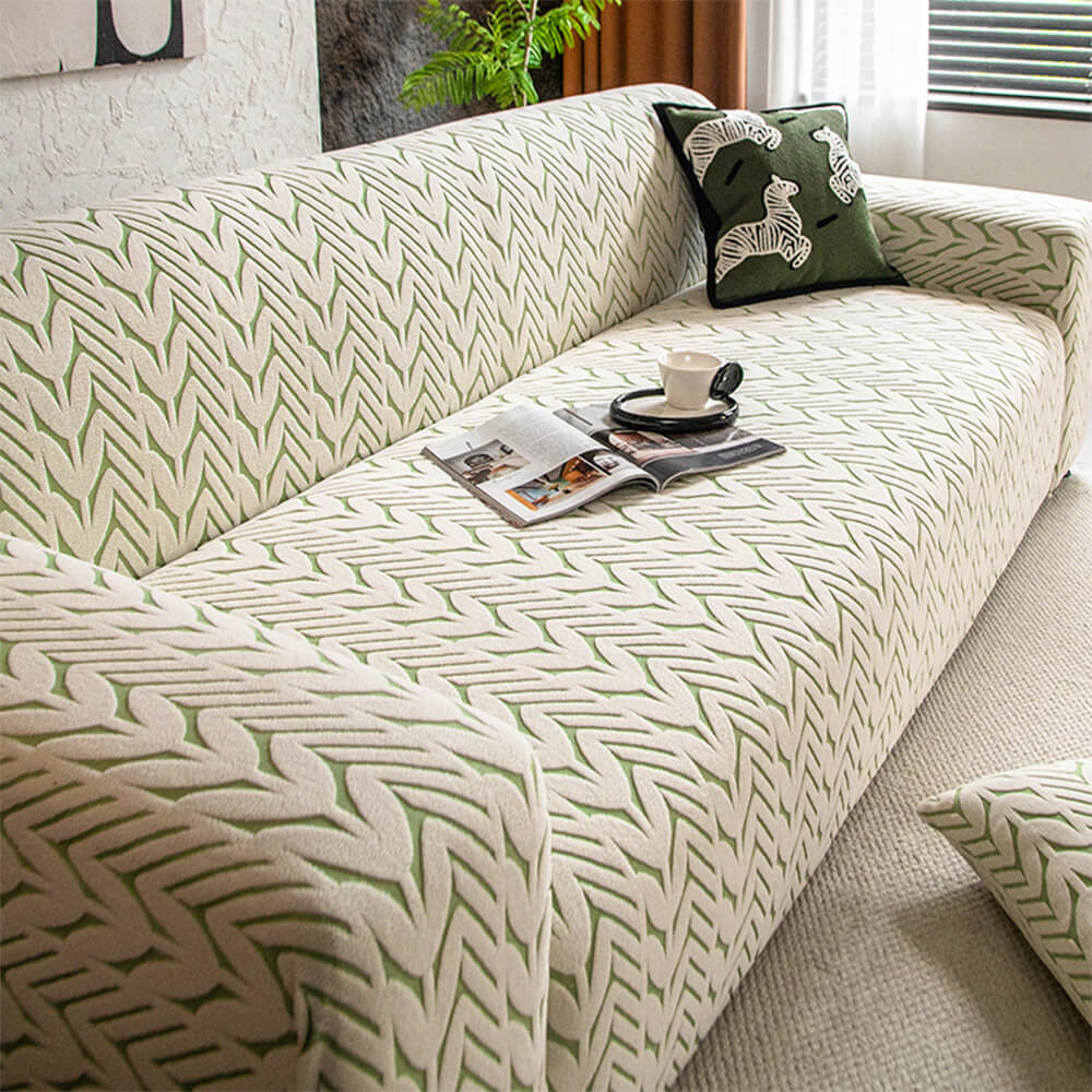 Textured Wheat Ear Pattern Jacquard Fleece Magic Couch Cover – Couch Cover (view 6) | Petix pet supplies for dogs and cats