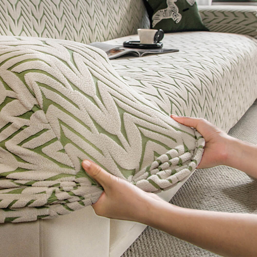 Textured Wheat Ear Pattern Jacquard Fleece Magic Couch Cover – Couch Cover (view 9) | Petix pet supplies for dogs and cats