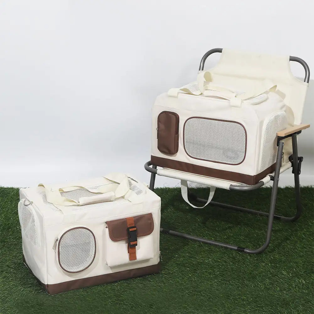 Travel Carrier Double-Layer Foldable Cat Bag with Detachable Trolley – Pet Carriers &… | Petix pet supplies for dogs and cats