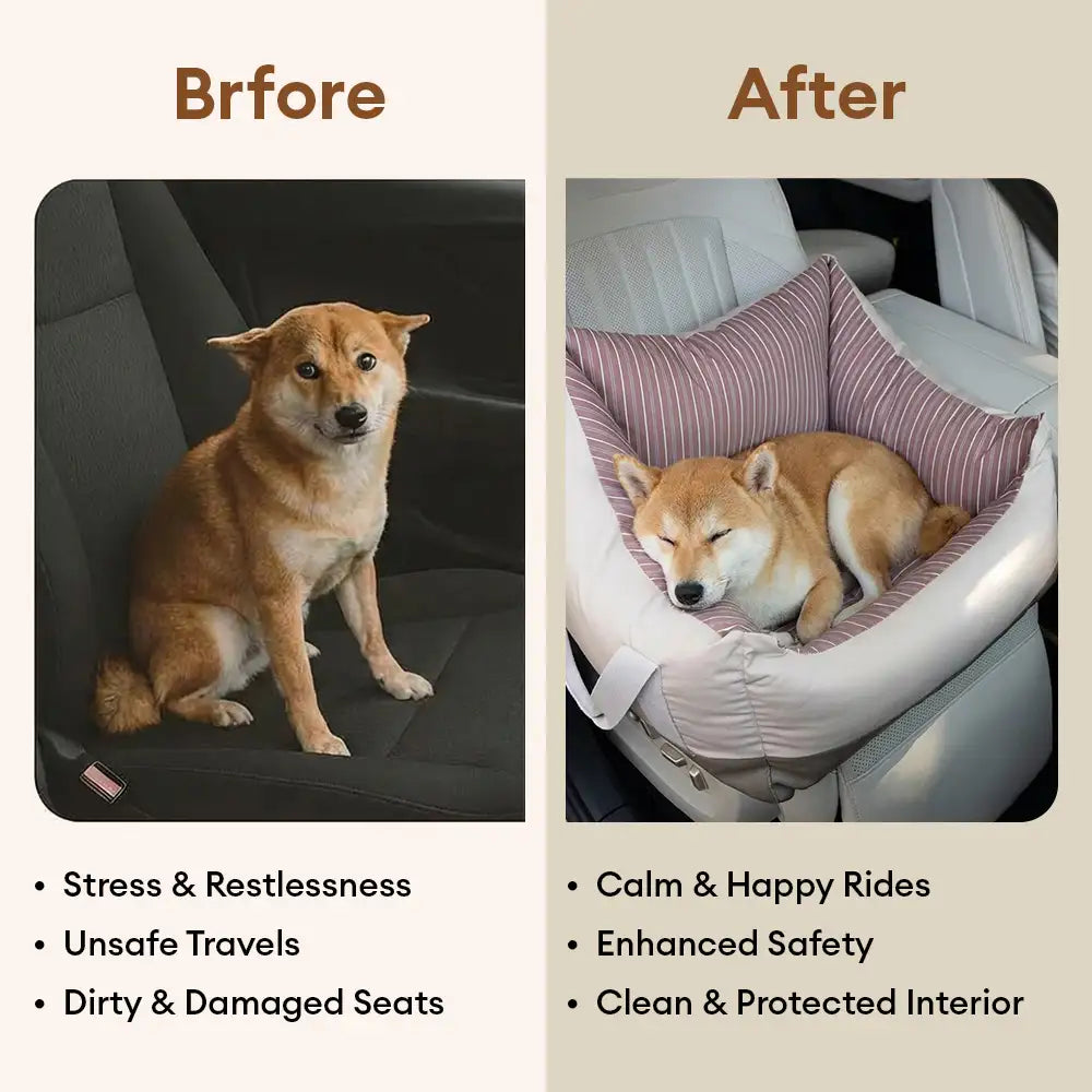 Travel Safety Semi-Enclosed Water-Repellent Dog Car Seat Bed – Dog Car Seat (view 4) | Petix pet supplies for dogs and cats